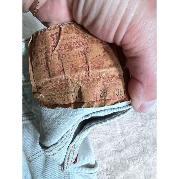 Levi’s vintage button fly made in USA jeans mens size 28x36 - Picture 4 of 9